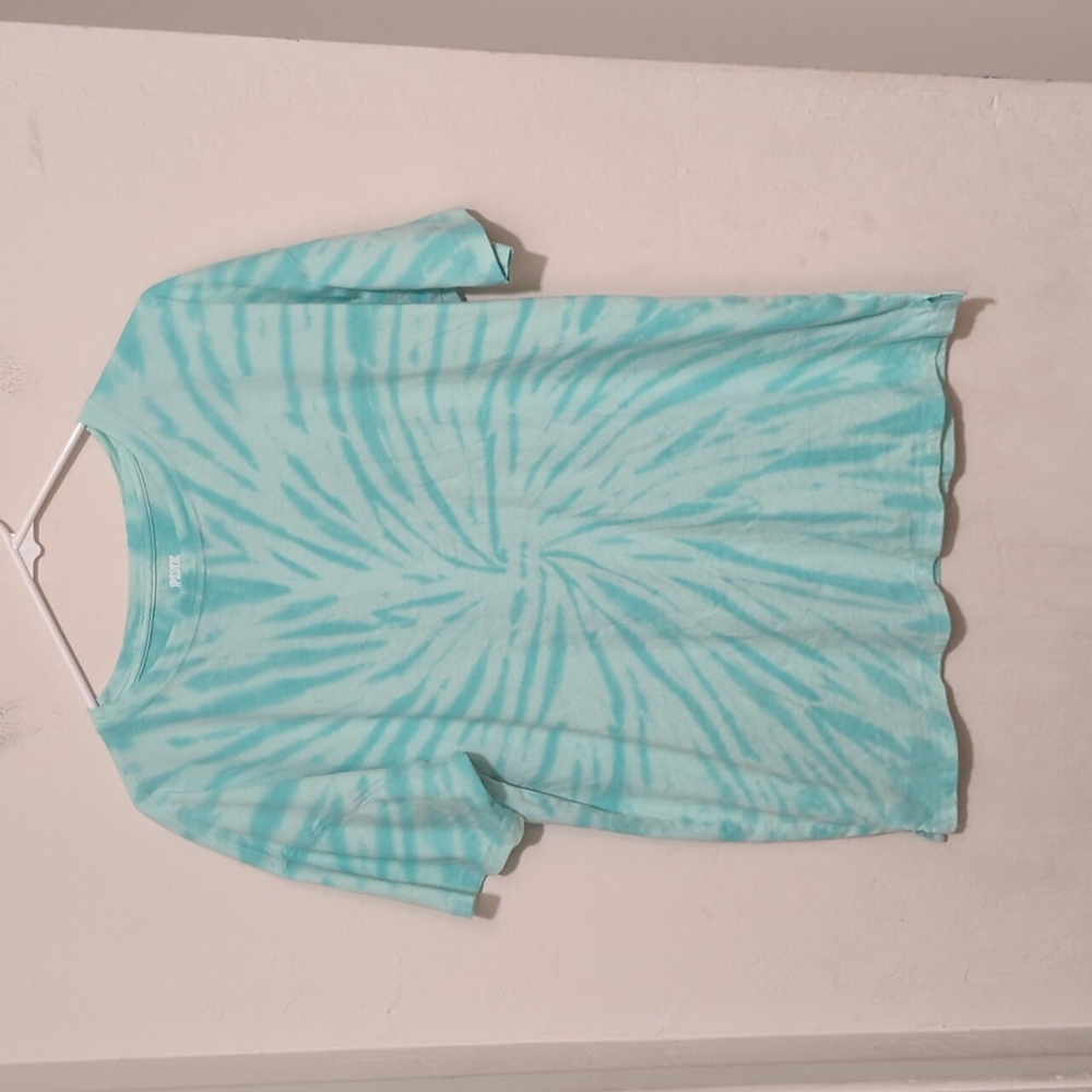 Pink Victoria secret tie dye sleepwear shirt size small